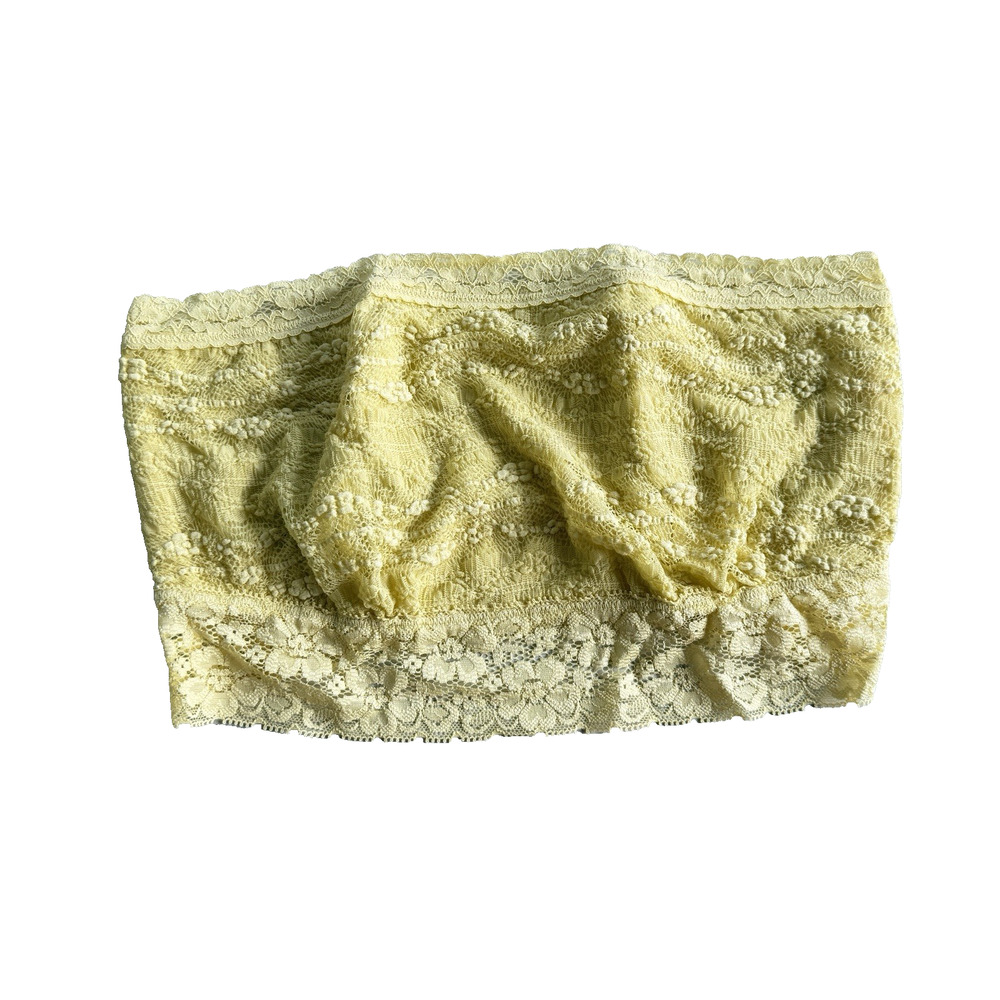 Free People Lace Bandeau Womens Lemon Meri Large
